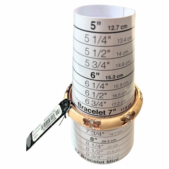 Clamper Bangle Bracelet Nordstrom Aqua Cream Gold Tone 7" Rhinestones Hinged - Picture 5 of 5